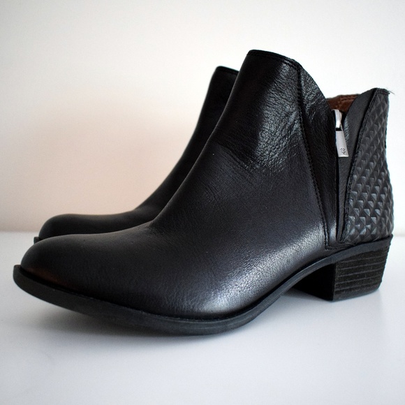 lucky brand black ankle boots